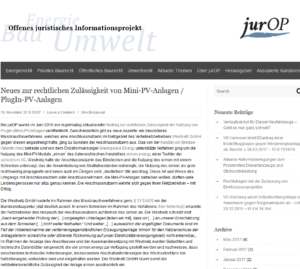 Jurop_Blog zu Energierecht