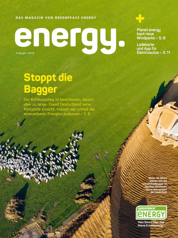 Cover des Energy Magazins Nummer 38 im Frühling 2019. Es ist der Sloga 