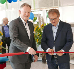 Umweltsenator Kerstan und Allianz Trade CEO Bogaerts eröffnen das Bio Betriebsrestaurant