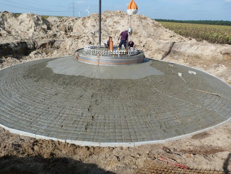 Arbeiten in einer Betongrube