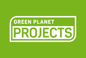 Green Planet Projects in Weiß vor grünem Hintergrund