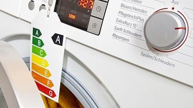 Waschmaschine mit Energieeffizienzlabel