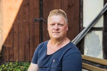 Jens Hauser (54), Landwirt und Anti-Braunkohle-Aktivist aus Pödelwitz in Sachsen