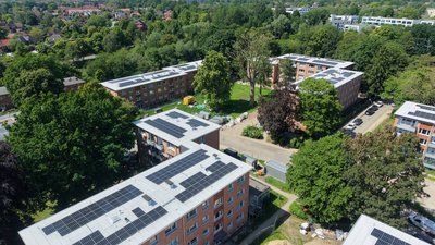 Luftaufnahme Wiesnerring Green Planet Energy