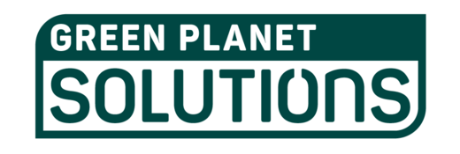 Grün-weißes Logo von Green Planet Solutions