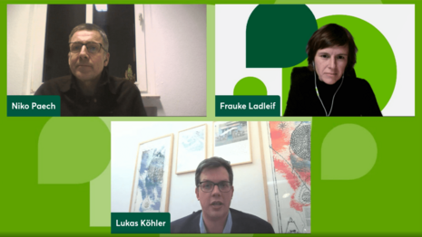 Screenshot 2 von Niko Paech, Frauke Ladleif und Lukas Köhler beim Online-Event Energiekongress 2022 