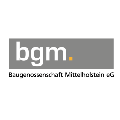 Logo der bgm mit weißer Schrift auf grauem Hintergrund