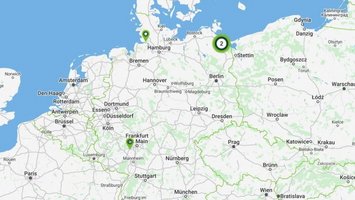 Deutschlandkarte mit Standorten von ProWindgas Lieferanten