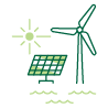 Darstellung der drei regenerativen Energieträger