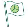 Darstellung einer Friedensflagge