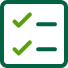 Checkliste mit grünen Häkchen als Icon-Grafik