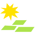 Icon Photovoltaikanlage und Sonne